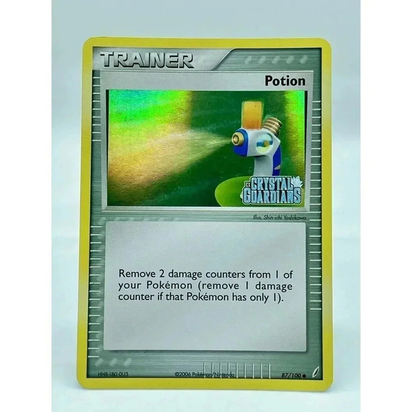 Potion 87/100 Trainer Reverse Holo EX Crystal Guardians Stamped Pokemon TCG LP‎ - Picture 1 of 7
